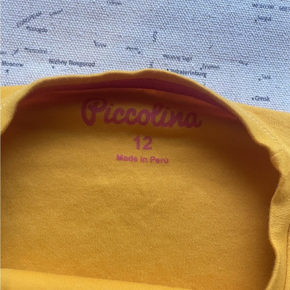 Piccolina Size 12 S/S Ruth Bader
Ginsburg Graphic Tee Yellow - Picture 3 of 5